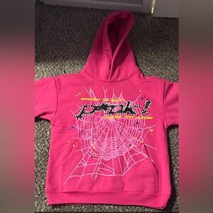 Pink sp5der hoodie